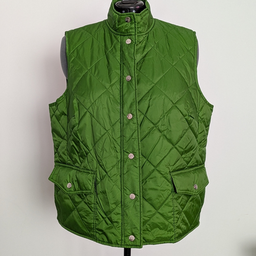 Green Quilted Vest – Size XL